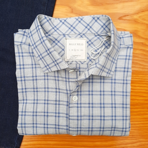 NEW Billy Reid Plaid Casual Button Up Shirt NWOT - Picture 2 of 12